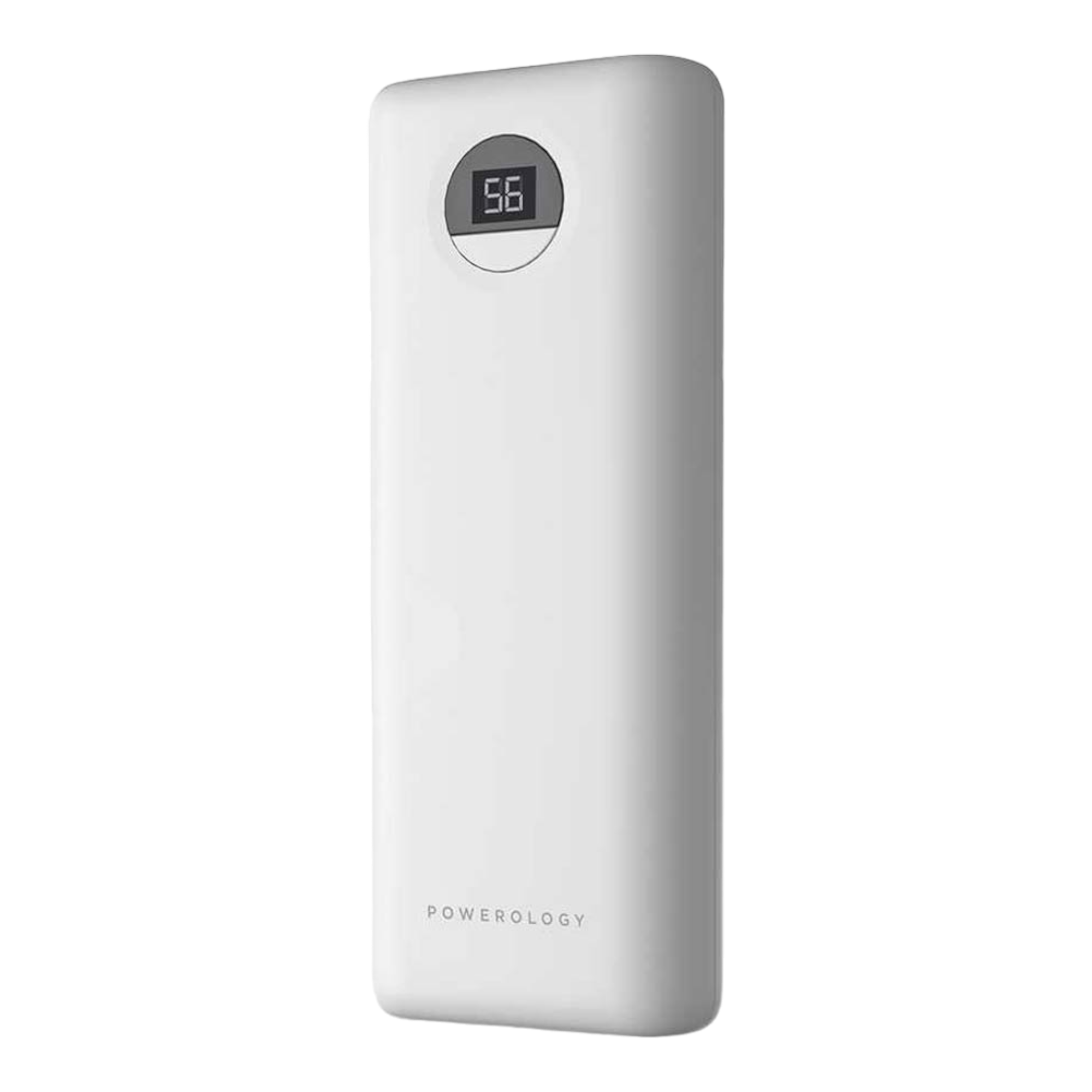 Powerology 20000mAh Compact Power Bank 30W PD & QC3.0 USB-A and USB-C Power Bank White - alAsil